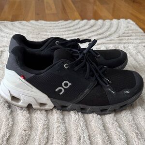 On Running Black and White Athletic Shoes